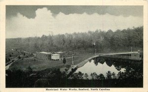 Postcard RPPC North Carolina Sanford Municipal Water Works 1946 23-4020