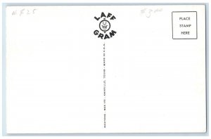 c1940 Baker Drug Store Bar Drunk Men Hello From Caney Kansas Laff Gram Postcard