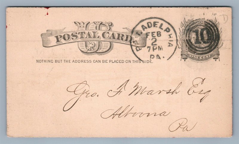 PHILADELPHIA PA WHOLESALE CLOTHIERS PIONEER ADVERTISING ANTIQUE POSTCARD 