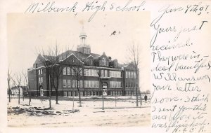 Millbank high school real photo Milbank SD 