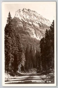 Mt Oberlin Montana MT RPPC Glacier Studio Old Car On Road c1940 Postcard T22