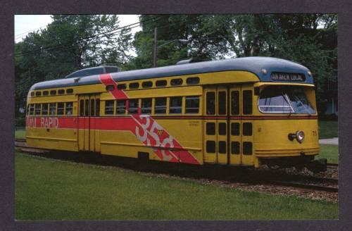 OH Cleveland RTA PCC Rapid Transit System Trolley car Streetcar OHIO Postcard