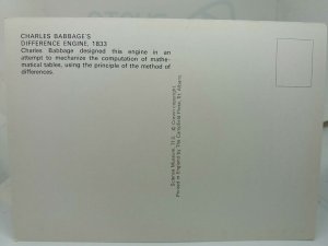 Vintage Postcard Charles Babbages Difference Engine 1833