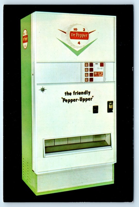 Dr Pepper Model CV-250 Four Flavors Choice Vend Vending Machine Postcard