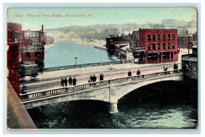 c1910 View of New Bridge, New Castle Pennsylvania PA Unposted Postcard
