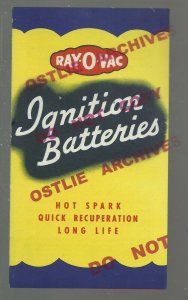 La Crosse WISCONSIN c1940 ADVERTISING Automotive RAY-O-VAC CAR BATTERY Batteries