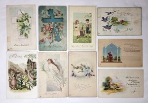 Antique Vintage Postcard Lot of 9 Easter