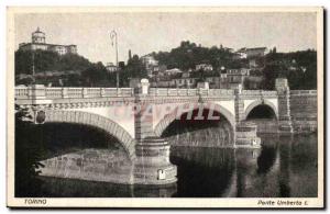 Italy Italia Torino Postcard Old Ponte Umberto I