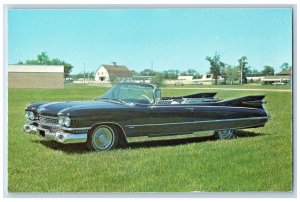 P38 Fighters Of WW II Postcard 1959 Cadillac Convertible Couple Car c1950's