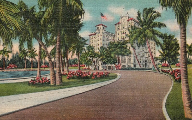Vintage Postcard 1945 Hotel Pennsylvania Formerly Royal Worth Lake Worth Penn