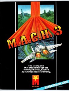 Mach 3 Arcade Game Flyer Original 1983 Video Laser Retro 8.5 x 11 Air Combat