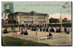 Old Postcard Deauville Royal Hotel and the Garden