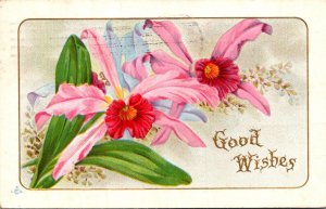 Good Wishes With Orchids 1910