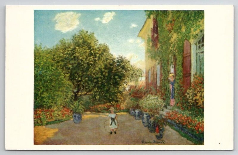 Claude Monet Artist's Garden Argenteuil Art Institut of Chicago Postcard J28