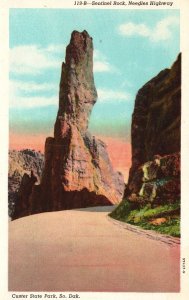 Vintage Postcard Sentinel Rock Needles Highway Custer State Park South Dakota SD