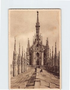 Postcard La Guglia Maggiore Il Duomo Milan Italy