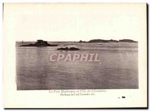 Dinard Postcard Old Fort Harburg and & # 39ile of CEsembre