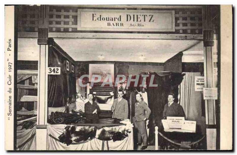 Old Postcard Leather Week 1927 Paris Edouard Dietz Lower Rhine Tannery