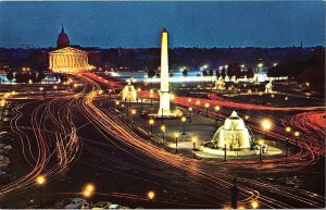 Pan American Jet Clippers Place de la Concorde Paris Airline Issued Postcard