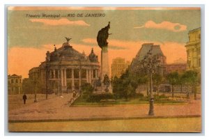 Theatro Municipal Rio De Janeiro Brazil UNP DB Postcard L17