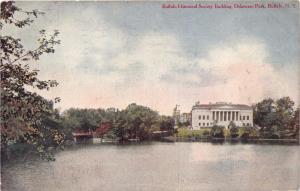 BUFFALO NEW YORK HISTORICAL SOCIETY BUILDING~DELAWARE PARK POSTCARD 1908