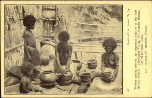 Papua New Guinea Hanuabada Village Port Moresby Native Nude Women Pottery