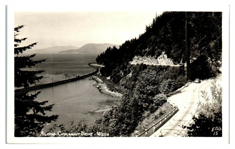 RPPC Along Chuckanut Drive, WA Real Photo Postcard *6L26