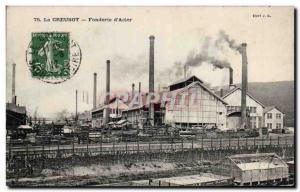 Old Postcard Le Creusot Foundry d & # 39acier