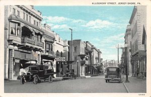 Jersey Shore Pennsylvania Allegheny Street Drug Store Vintage Postcard AA61062
