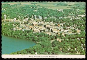 Aerial view of Fairmont, Minnesota