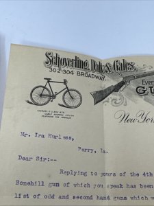 1899 Schoverling Daly & Gales Letterhead Envelope & Price List Correspondence
