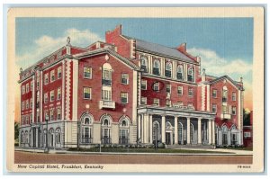 1949 New Capital Hotel Exterior Roadside Frankfort Kentucky KY Posted Postcard