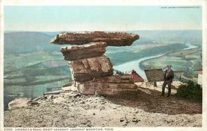 Phostint Postcard Umbrella Rock Point Lookout, Lookout Mountain TN Hamilton Co.