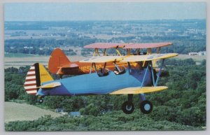 Transportation~Pair of 1940's PT-17's Flying In Formation~1984~Vintage Postcard 