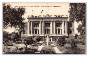 Lincoln County Court House North Platte Nebraska NE 1927 Artvue DB Postcard K16