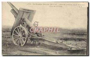 Postcard Old Army Artillery Piece 155 long