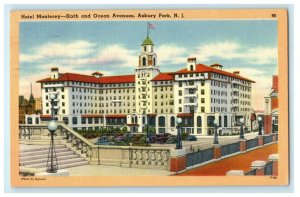 1955 Hotel Monterey, Sixth and Ocean Avenues, Asbury Park New Jersey NJ Postcard 