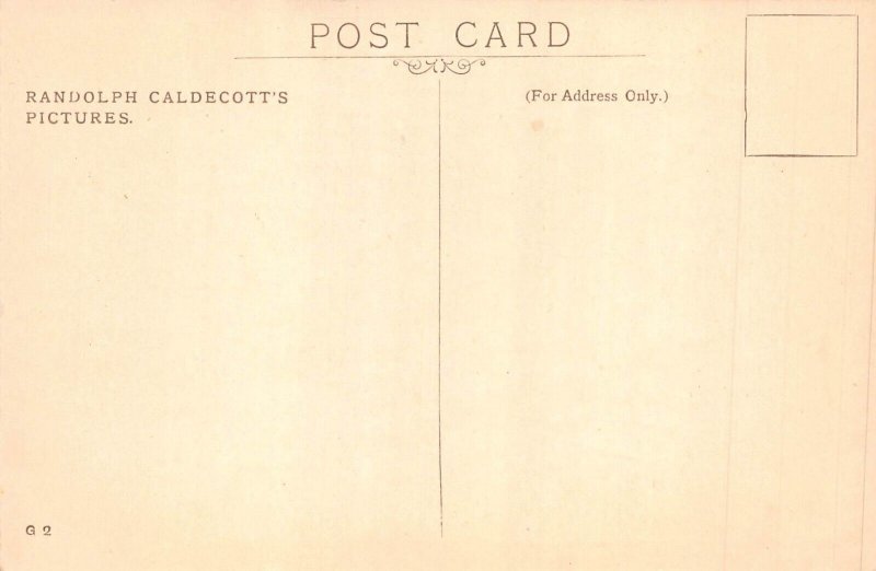 L338 Humanized Frog and Mouse anthropomorphic R Caldecott comic postcard