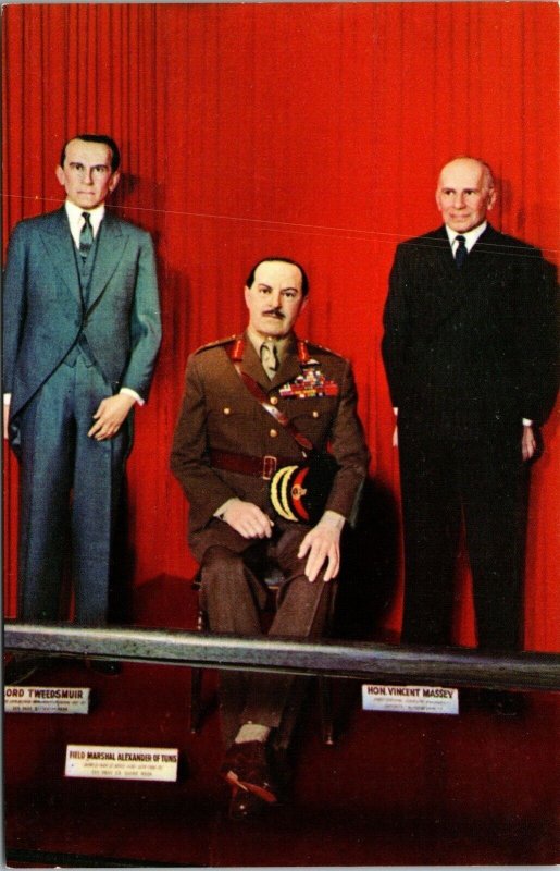 Governors General Tweedsmuir Buchan Massey Canadian Wax Museum Canada Postcard