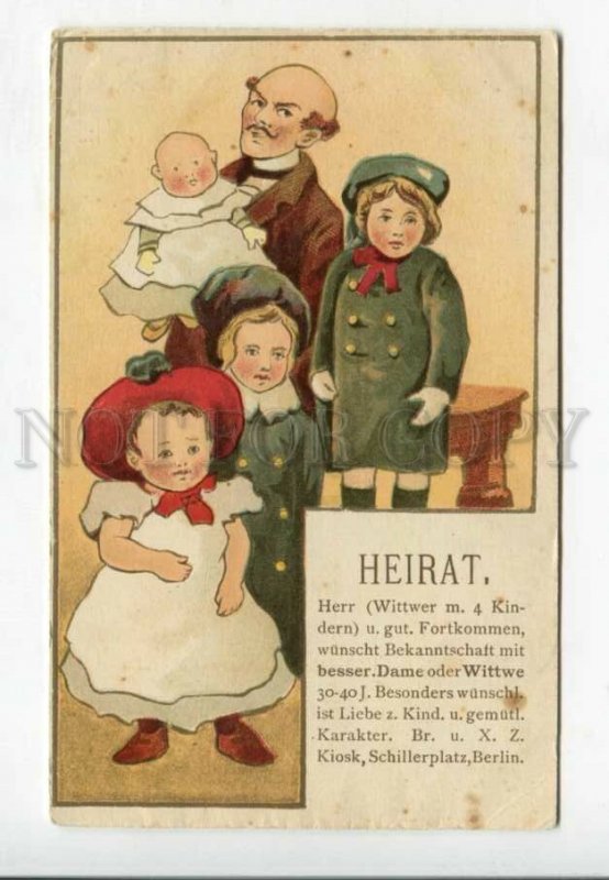 428820 HEIRAT After MARRIAGE Husband Kid old ASVERTISING LITHO