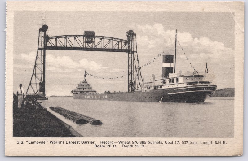 S. S. Lemoyne Worlds Largest Carrier, 1926 - 1969