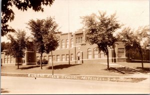 Real Photo Postcard Eugene Field School in Mitchell, South Dakota~138281