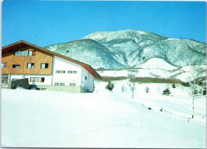 postcard Japan - Snow on Black Princess Mountain with Resort