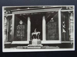 H.M. Queen Elizabeth ll - London SELFRIDGES STORE DISPLAY c1953 RP Postcard