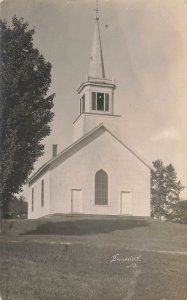 Swanville ME Church in 1906, Real Photo Postcard