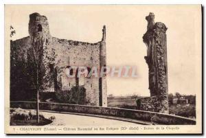 Postcard Old Vienna Chauvigny Chateau Baronial or bishops XI century ruins of...