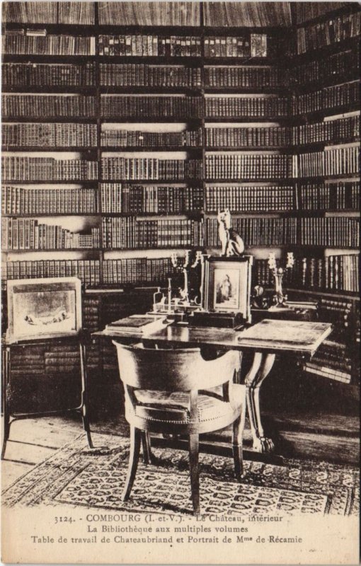 CPA COMBOURG Le Chateau - Interieur - La Bibliotheque (1251383)