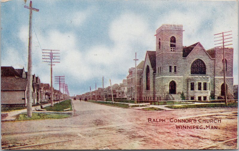 Winnipeg Manitoba Ralph Connor's Church Canadian View Card Co Postcard E95