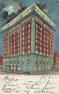 Louisville Kentucky KY~The Seelbach Hotel by Moonlight at Night~1906 POSTCARD