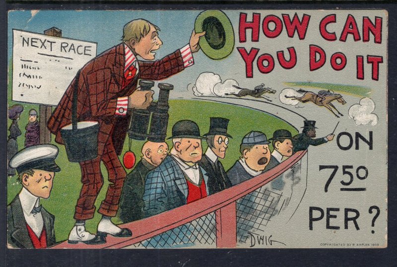 Man at Horse Track Comic